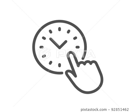 Time management line icon. Clock sign. Watch symbol. Quality design element. Linear style time management icon. Editable stroke. Vector Time management line icon. Clock sign. Watch symbol. Quality design element. Linear style time management icon. Editable stroke. Vector 92851462