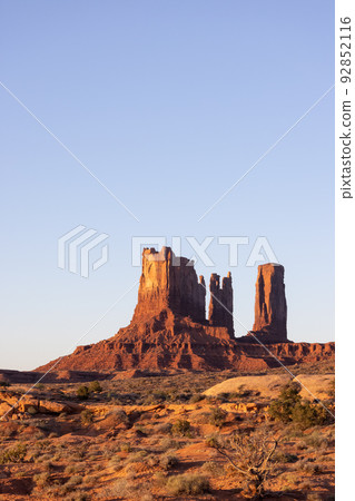Desert Rocky Mountain American Landscape. Morning Sunny Sunrise 92852116