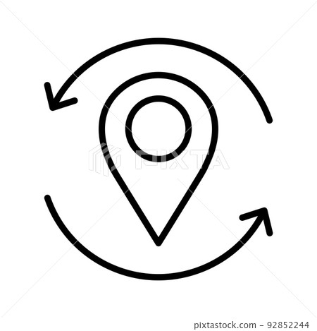 Location pin icon. Map marker pointer. GPS. Pictogram isolated on a white background. Location pin icon. Map marker pointer. GPS. Pictogram isolated on a white background. 92852244