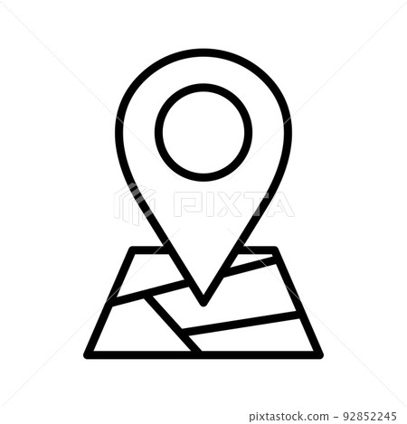 Map navigation icon. Pin on map. Location. Pictogram isolated on a white background. Map navigation icon. Pin on map. Location. Pictogram isolated on a white background. 92852245