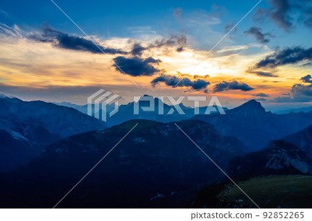 National Nature Park Tre Cime In the Dolomites Alps. Beautiful nature of Italy. National Nature Park Tre Cime In the Dolomites Alps. Beautiful nature of Italy. 92852265