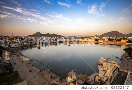 Pushkar is a town in the Ajmer district in the Indian state of Rajasthan. 92852347