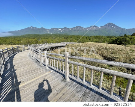 Shiretoko mountain range, Mt. Rausu, and Mt. 92852534