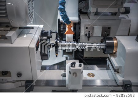Metalworking CNC milling machine. Cutting metal modern processing technology. Metalworking CNC milling machine. Cutting metal modern processing technology. 92852598