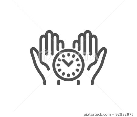 Safe time line icon. Clock sign. Office management symbol. Quality design element. Linear style safe time icon. Editable stroke. Vector Safe time line icon. Clock sign. Office management symbol. Quality design element. Linear style safe time icon. Editable stroke. Vector 92852975
