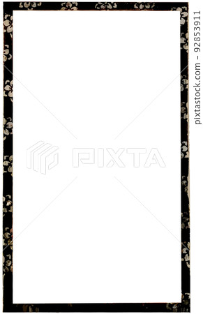 Business card size frame of black hollyhock Business card size frame of black hollyhock 92853911