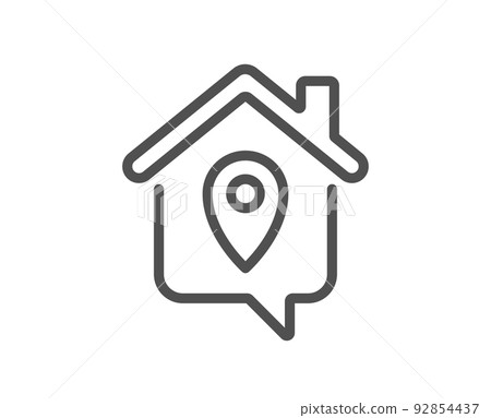Work at home line icon. Outsource job sign. Remote office symbol. Quality design element. Linear style work home icon. Editable stroke. Vector Work at home line icon. Outsource job sign. Remote office symbol. Quality design element. Linear style work home icon. Editable stroke. Vector 92854437