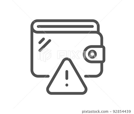 Wallet line icon. Money purse sign. Cash budget symbol. Quality design element. Linear style wallet icon. Editable stroke. Vector Wallet line icon. Money purse sign. Cash budget symbol. Quality design element. Linear style wallet icon. Editable stroke. Vector 92854439