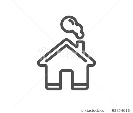 Home line icon. House sign. Building or Homepage symbol. Quality design element. Linear style home icon. Editable stroke. Vector Home line icon. House sign. Building or Homepage symbol. Quality design element. Linear style home icon. Editable stroke. Vector 92854616