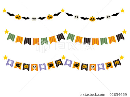 可愛的萬聖節花環 92854669