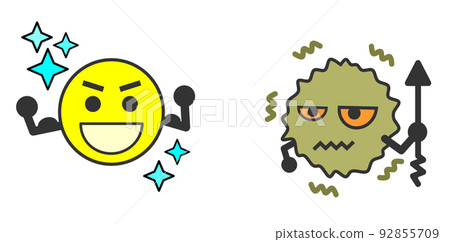 好的和壞的細菌圖 好的和壞的細菌圖 92855709