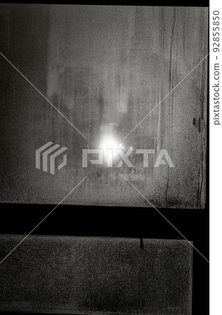 Window glass with poor visibility due to condensation Window glass with poor visibility due to condensation 92855850