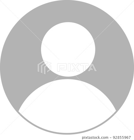 人像形圖剪影圖標上半身頭像圈 人像形圖剪影圖標上半身頭像圈 92855967