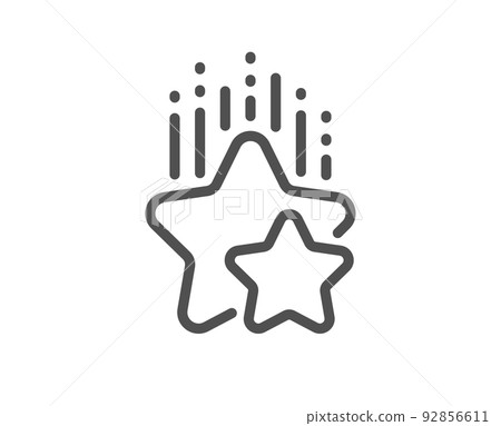 Ranking stars line icon. Star rating sign. Best rank symbol. Quality design element. Linear style ranking stars icon. Editable stroke. Vector 92856611