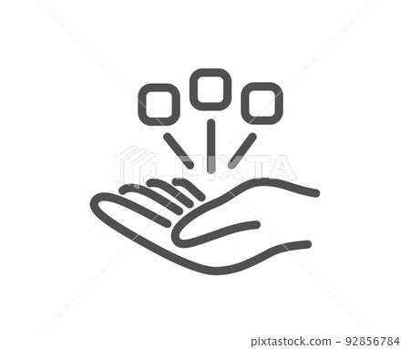 Consolidation line icon. Business strategy sign. Quality design element. Linear style consolidation icon. Editable stroke. Vector 92856784