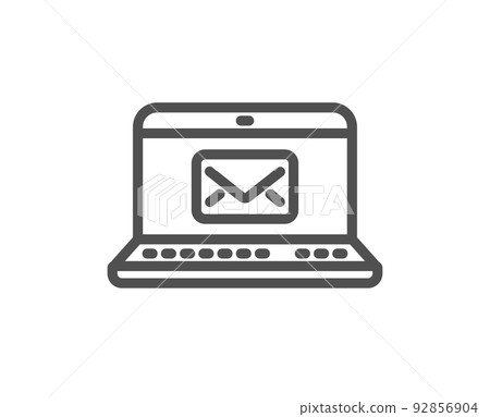 E-Mail line icon. Message correspondence sign. Communication symbol. Quality design element. Linear style e-Mail icon. Editable stroke. Vector E-Mail line icon. Message correspondence sign. Communication symbol. Quality design element. Linear style e-Mail icon. Editable stroke. Vector 92856904