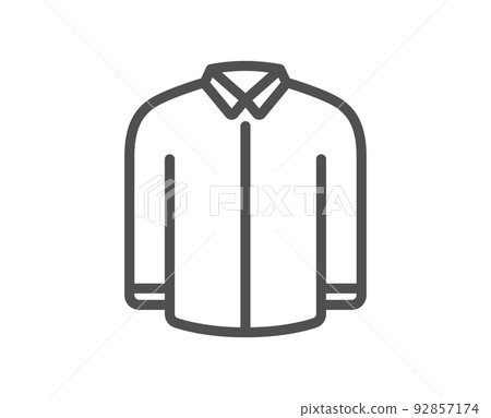 Shirt line icon. Male dress shirt sign. Business wear symbol. Quality design element. Linear style shirt icon. Editable stroke. Vector 92857174