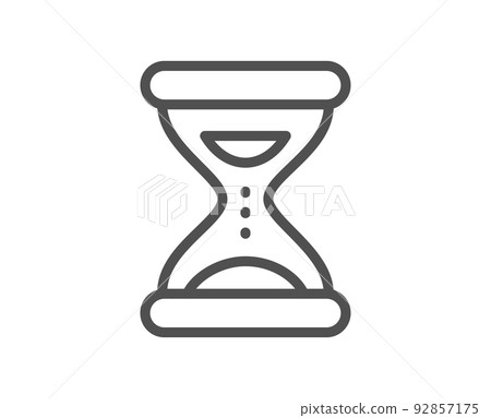 Hourglass time line icon. Clock sand sign. Watch symbol. Quality design element. Linear style time icon. Editable stroke. Vector 92857175