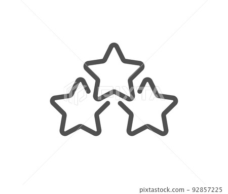 Ranking stars line icon. Star rating sign. Best rank symbol. Quality design element. Linear style ranking stars icon. Editable stroke. Vector Ranking stars line icon. Star rating sign. Best rank symbol. Quality design element. Linear style ranking stars icon. Editable stroke. Vector 92857225