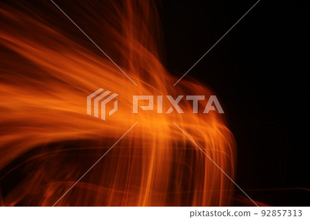 abstract fire flames lines on black background abstract fire flames lines on black background 92857313