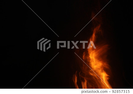 abstract fire flames lines on black background abstract fire flames lines on black background 92857315
