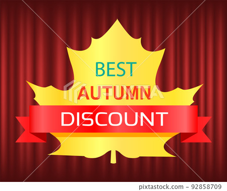 Best Autumn Discount, Seasonal Fall Sale Vector 92858709