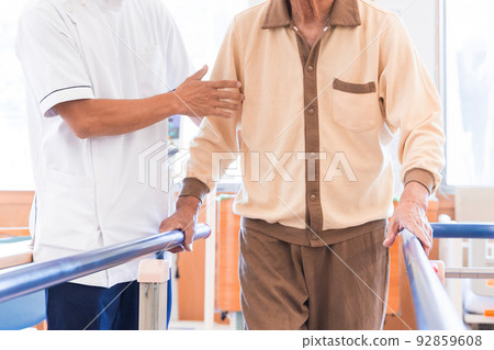 Nursing care scene/walking training Nursing care scene/walking training 92859608