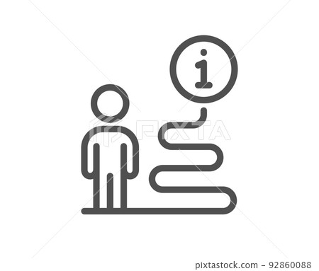Support line icon. Help information sign. Info path symbol. Quality design element. Linear style support icon. Editable stroke. Vector Support line icon. Help information sign. Info path symbol. Quality design element. Linear style support icon. Editable stroke. Vector 92860088