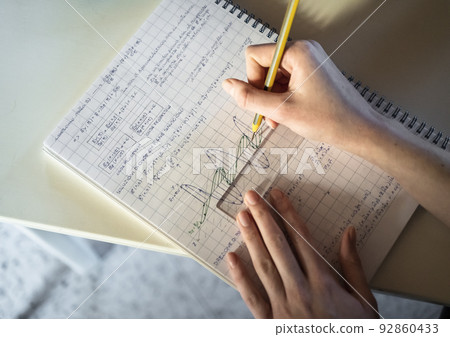 student solving math problem student solving math problem 92860433