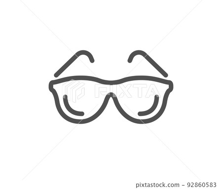 Eyeglasses line icon. Oculist clinic sign. Optometry vision symbol. Quality design element. Linear style eyeglasses icon. Editable stroke. Vector Eyeglasses line icon. Oculist clinic sign. Optometry vision symbol. Quality design element. Linear style eyeglasses icon. Editable stroke. Vector 92860583