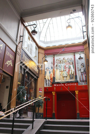 Paris Passage arcade shopping street scenery 92860743