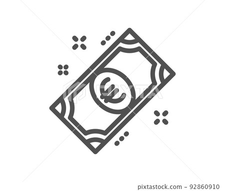 Euro money line icon. Payment method sign. Eur symbol. Quality design element. Linear style euro money icon. Editable stroke. Vector Euro money line icon. Payment method sign. Eur symbol. Quality design element. Linear style euro money icon. Editable stroke. Vector 92860910