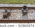 Great Orme Trams are linked by cable which makes it possible for the one tram to pull the other up 92860974