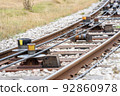 Great Orme Trams are linked by cable which makes it possible for the one tram to pull the other up 92860978