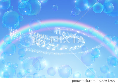 Bubbles floating in the blue sky Bubbles floating in the blue sky 92861209