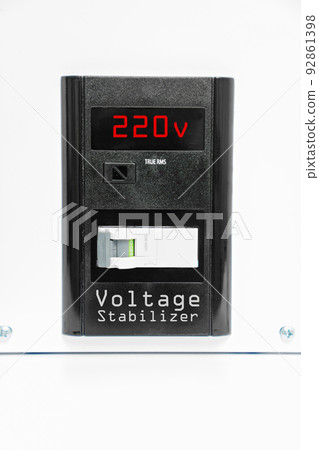 display of voltage stabilizer. a device for maintaining an electrical voltage.  92861398