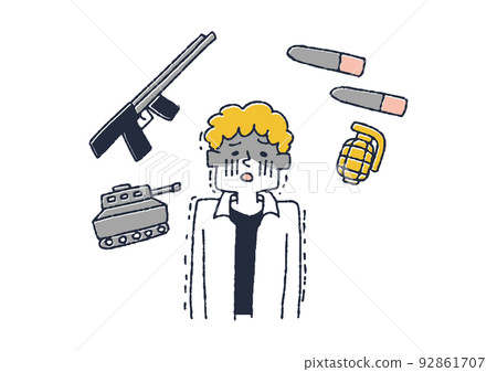 一名退伍後患上創傷後應激障礙的人 擔心自己心理健康的人 一名退伍後患上創傷後應激障礙的人 擔心自己心理健康的人 92861707