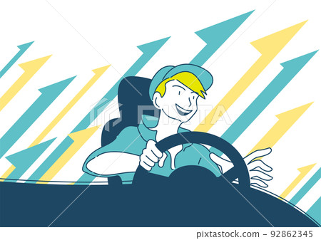 driver with a smile - Stock Illustration [92862345] - PIXTA