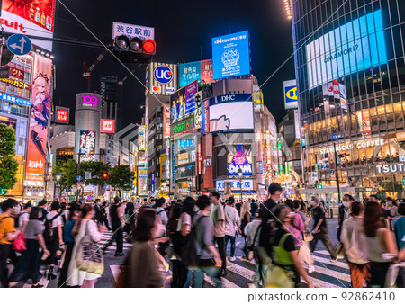 Tokyo cityscape in Japan World record for 2 weeks in a row. 57.5% of hospital bed occupancy rate. A mask powerhouse is an infected powerhouse = August 5, Shibuya 92862410