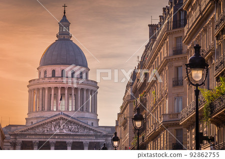 Pantheon and french architecture in Quartier Latin, Paris 92862755