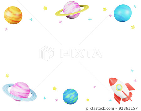 Planet frame 3D - Stock Illustration [92863157] - PIXTA