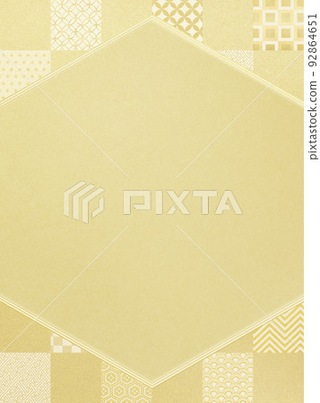 Japanese style frame with checkered pattern Japanese style frame with checkered pattern 92864651