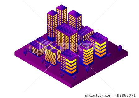 Isometric Future City. Real estate and construction industry concept Isometric Future City. Real estate and construction industry concept 92865071