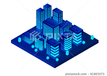Isometric Future City. Real estate and construction industry concept Isometric Future City. Real estate and construction industry concept 92865073