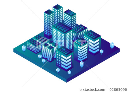 Isometric Future City. Real estate and construction industry concept Isometric Future City. Real estate and construction industry concept 92865096