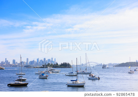 Sydney cove and buildings across the river, Australia Sydney cove and buildings across the river, Australia 92865478