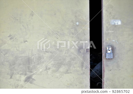 warehouse door slightly open 92865702