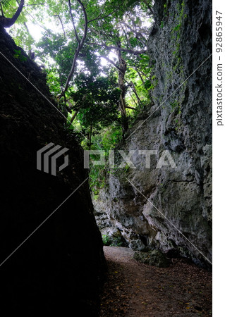 Passage after passing through Ibaruma Sabichi Limestone Cave (Ishigaki Island, Okinawa) 9 92865947