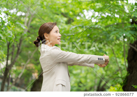 Female business in the fresh green Female business in the fresh green 92866077