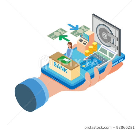 Internet banking image illustration 92866281